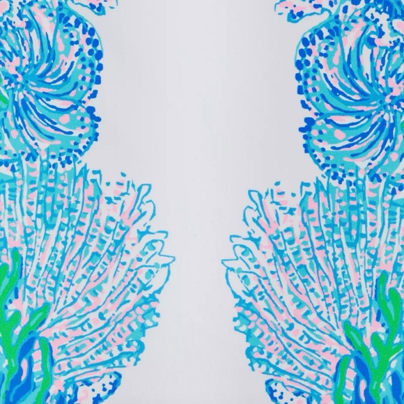 NWT Lilly Pulitzer Brin Scoop Neck One Piece Swimsuit - Las Olas Aqua - Picture 4 of 16